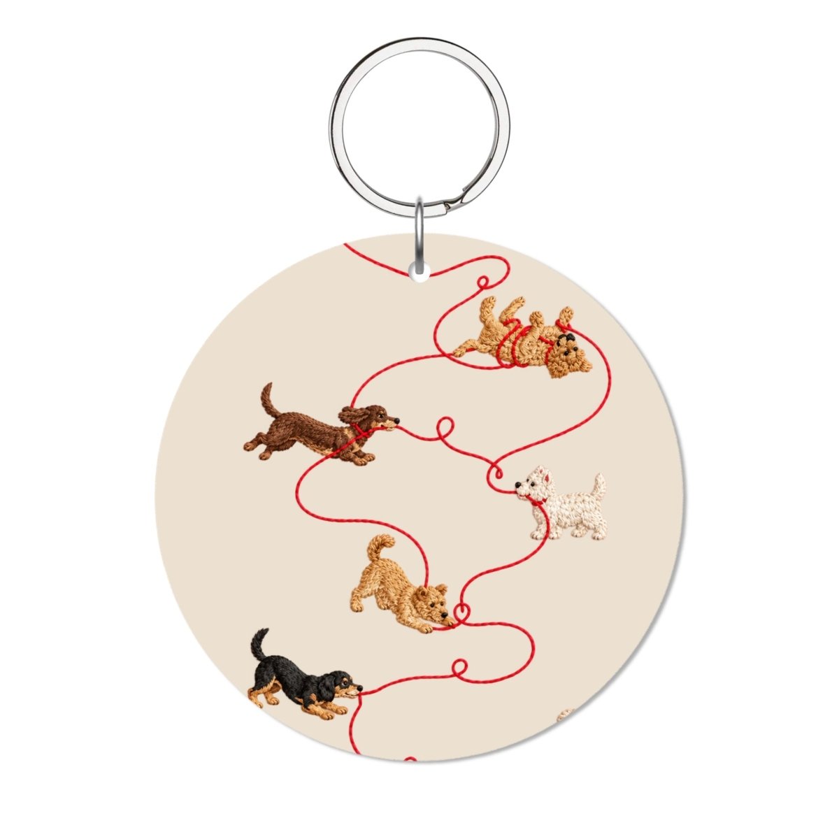 Puppy Glossy Anahtarlık Charm Yuvarlak - Sumthincs