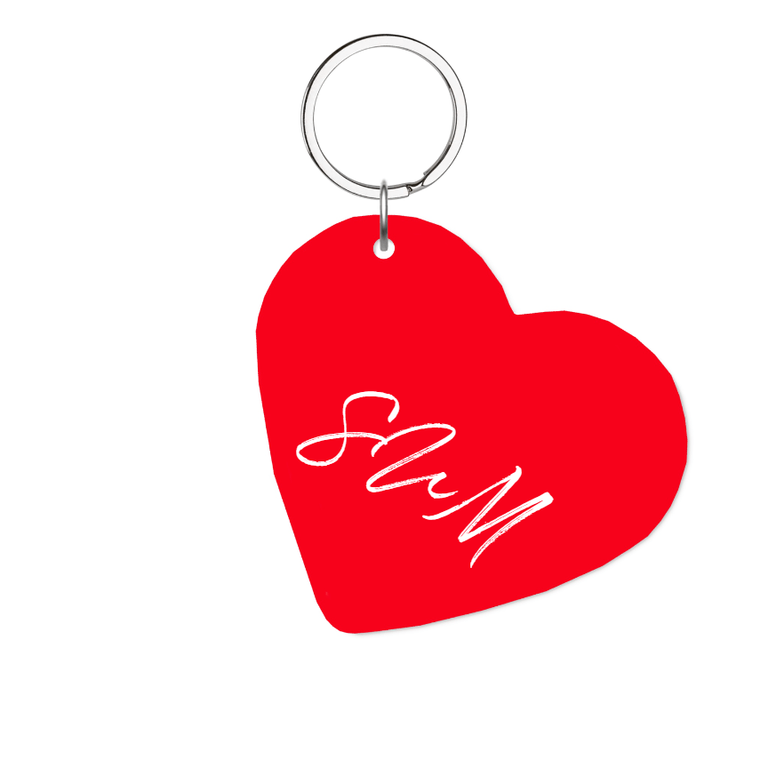 Quentin Glossy Kalp Kişiye Özel Anahtarlık - SUMTHINCS