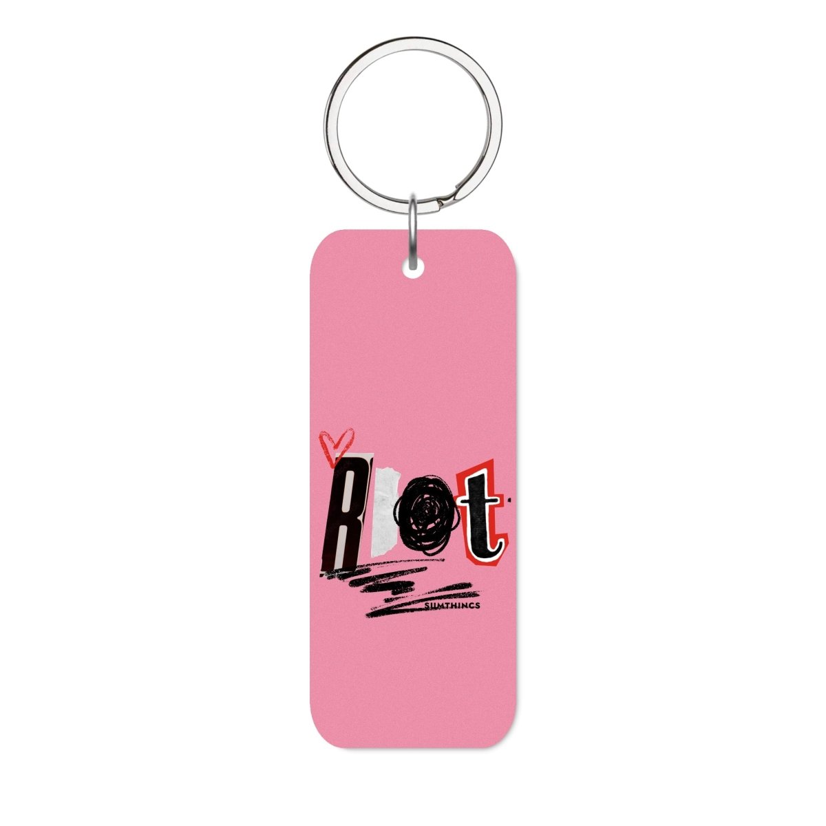 Rebel Glossy Anahtarlık Charm Dikdörtgen - Sumthincs