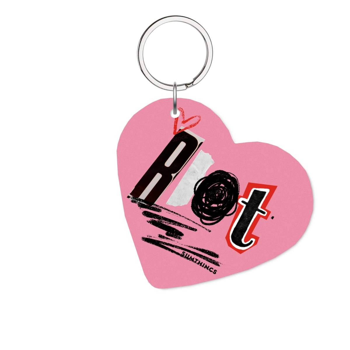 Rebel Glossy Anahtarlık Charm Kalp - Sumthincs