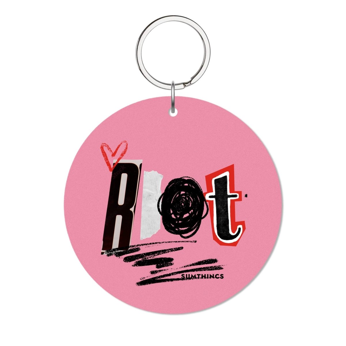 Rebel Glossy Anahtarlık Charm Yuvarlak - Sumthincs
