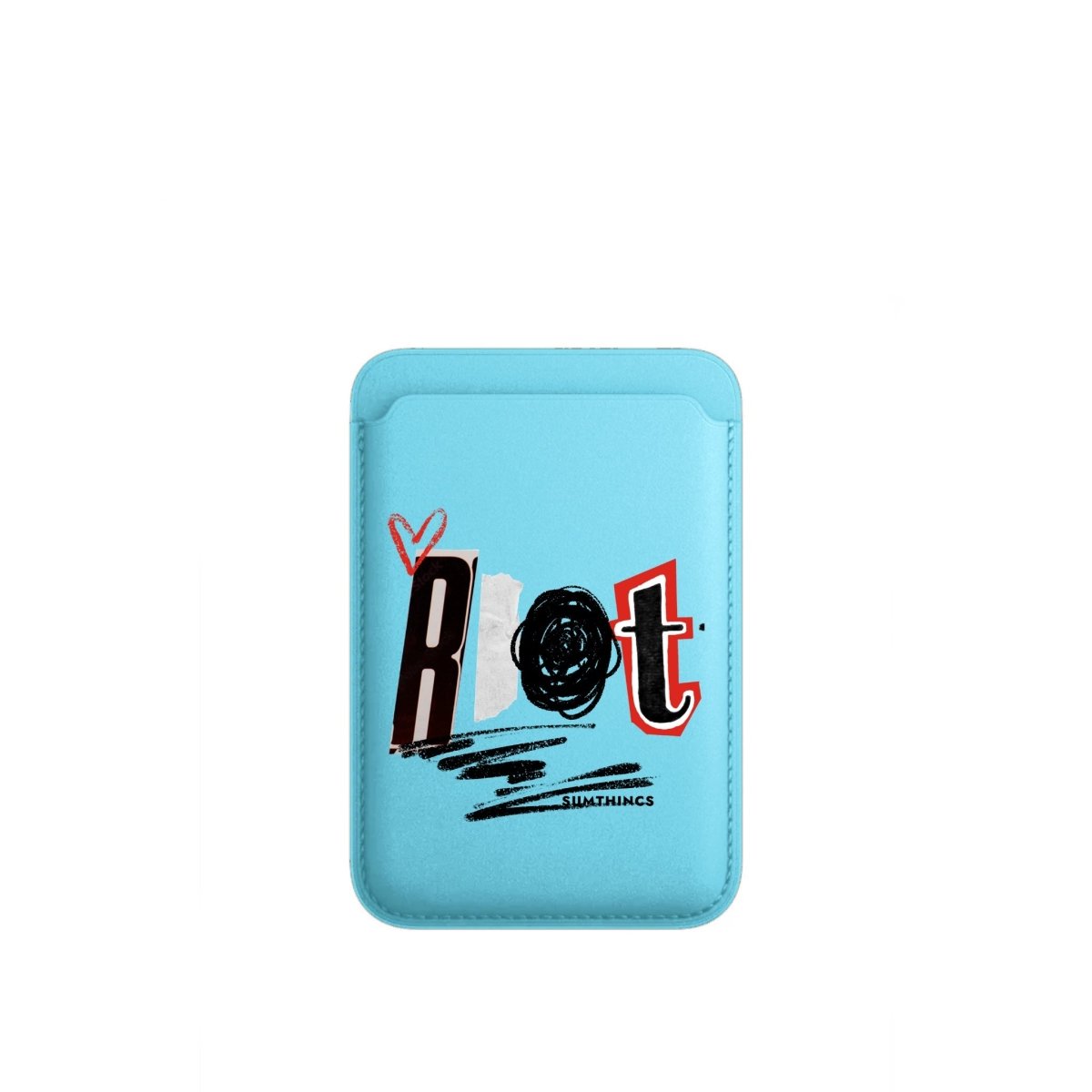 Rebel MagSafe Deri Cüzdan Wallet Mavi - Sumthincs