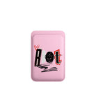 Rebel MagSafe Deri Cüzdan Wallet Pembe - Sumthincs