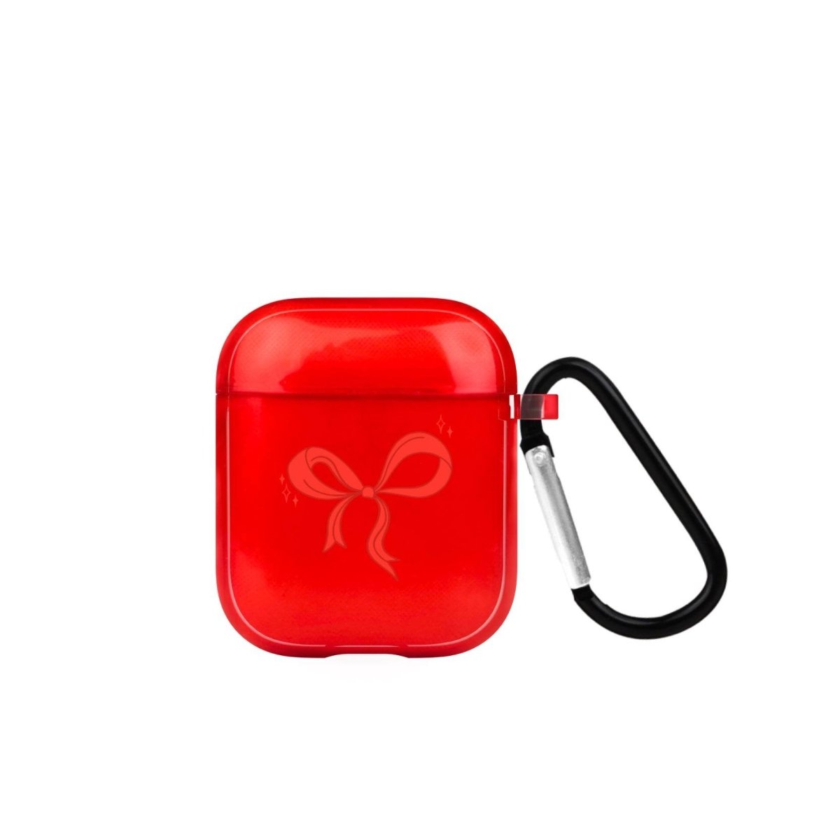 Red Bow AirPods Şeffaf Silikon Kılıf - SUMTHINCS