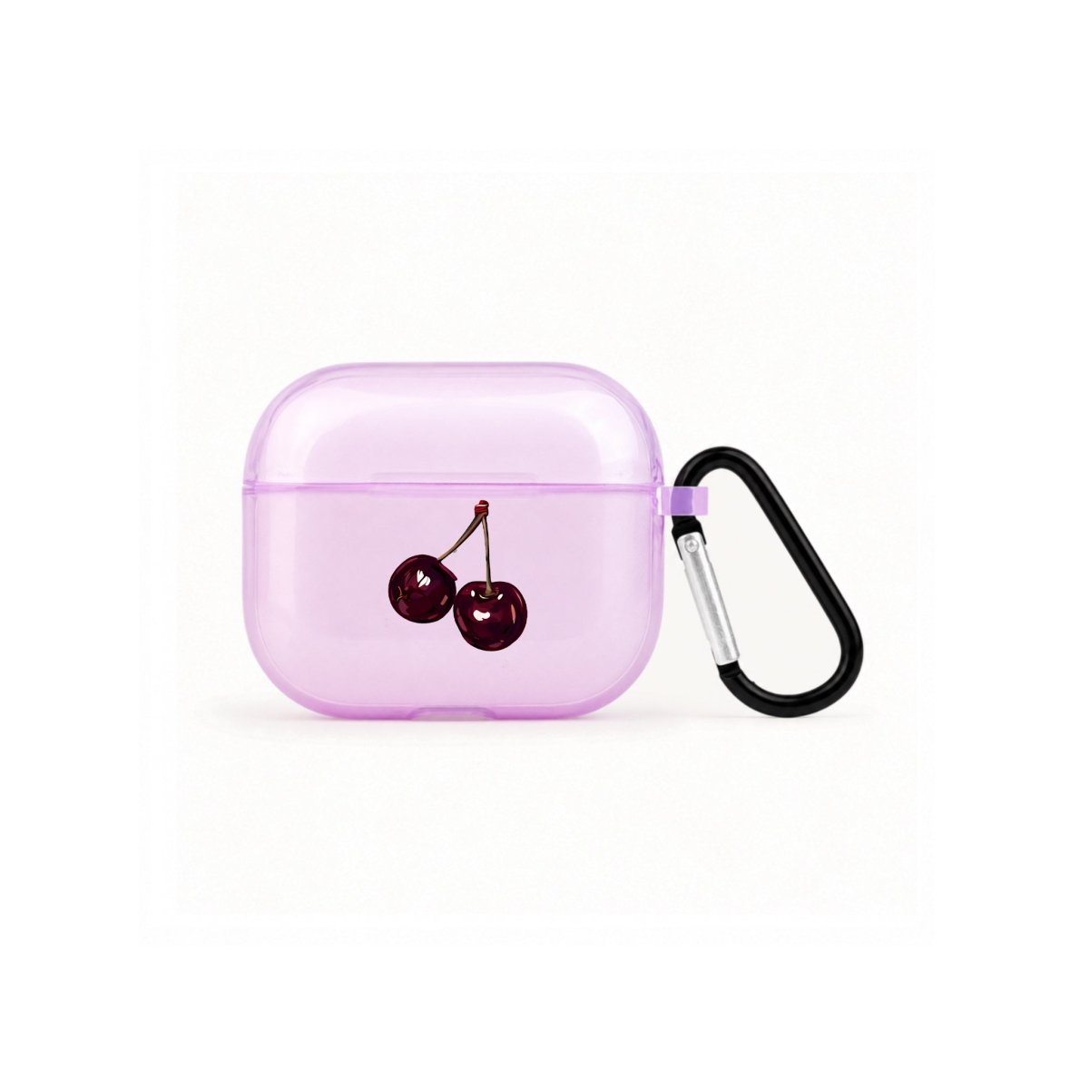 Ruby AirPods 3 Şeffaf Silikon Kılıf Lila - Sumthincs