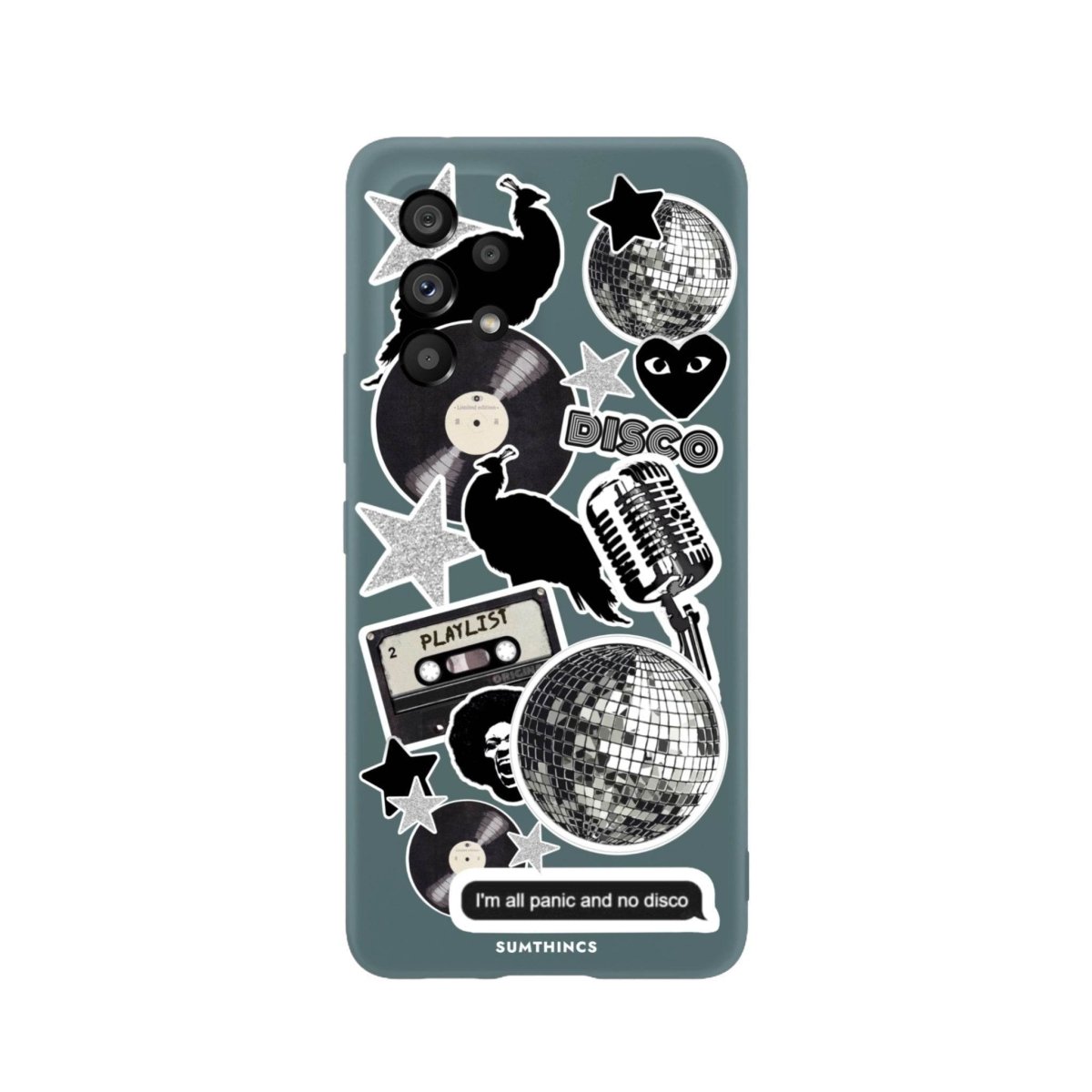 Samsung A06 Disco Stickers Premium Telefon Kılıfı Kaktüs Yeşili - SUMTHINCS