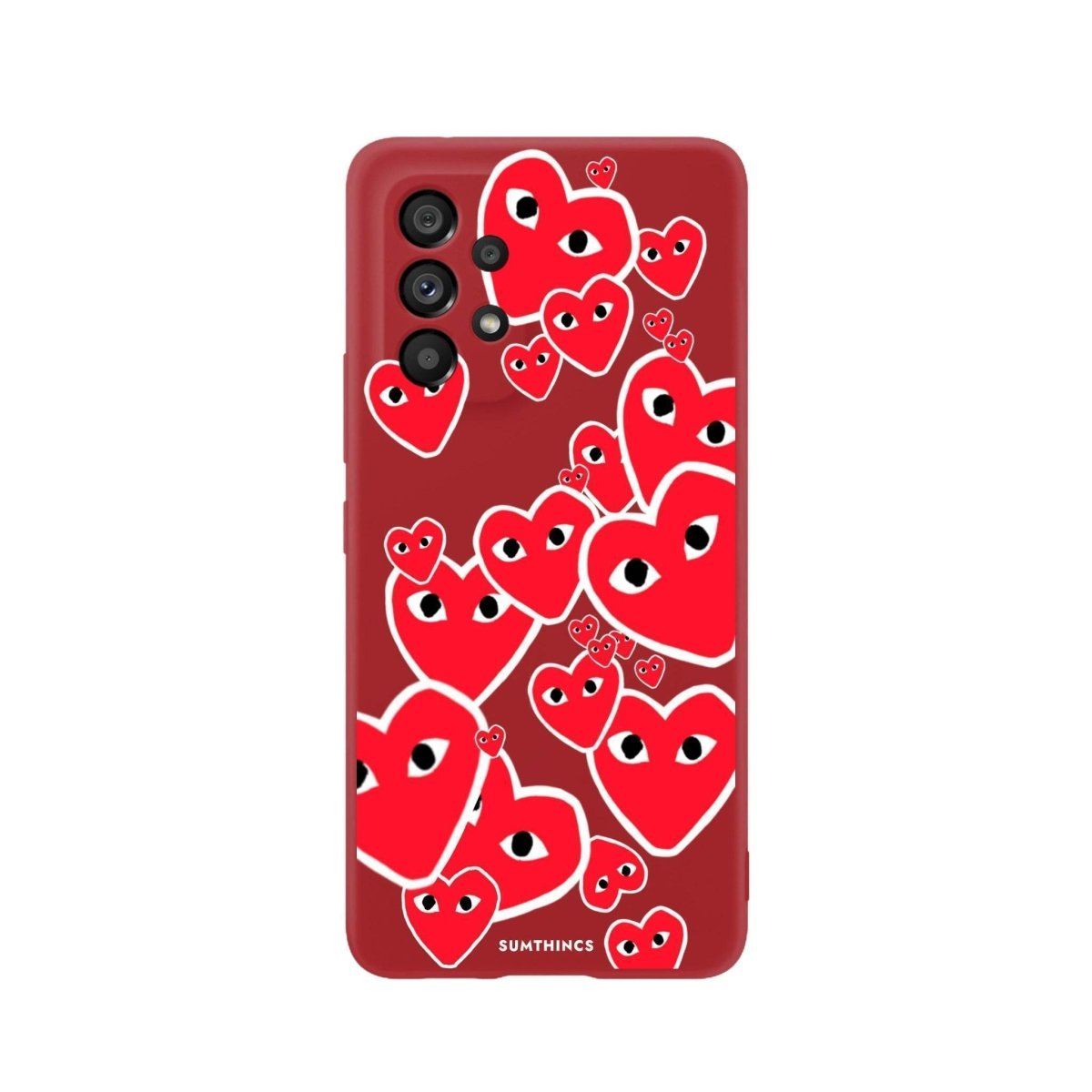 Samsung A06 Hearts Premium Telefon Kılıfı Kırmızı - SUMTHINCS