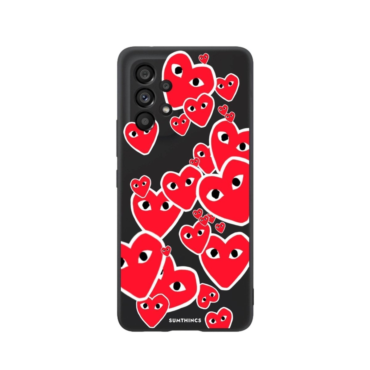 Samsung A06 Hearts Premium Telefon Kılıfı Siyah - SUMTHINCS