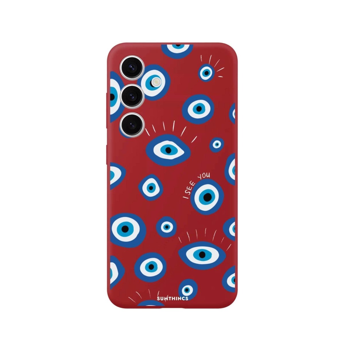 Samsung A06 I See You Premium Telefon Kılıfı Kırmızı - SUMTHINCS