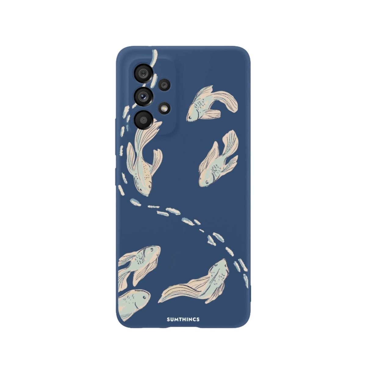 Samsung A06 Koi Fish Premium Telefon Kılıfı Pasifik Mavi - SUMTHINCS