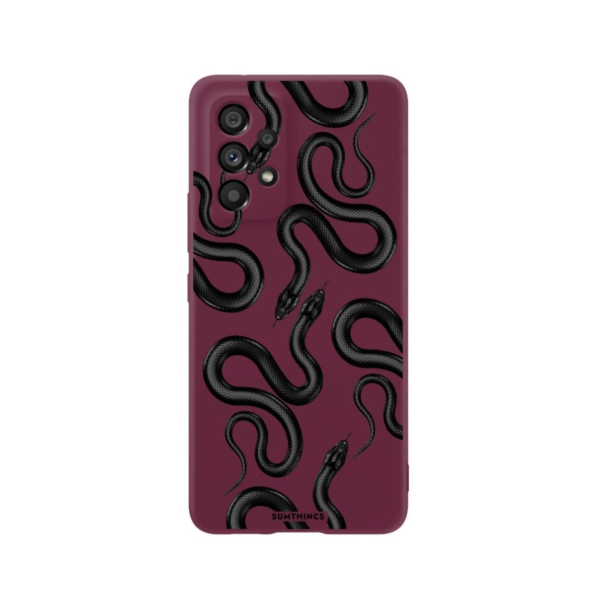 Samsung A06 Snakes Premium Telefon Kılıfı Bordo - SUMTHINCS