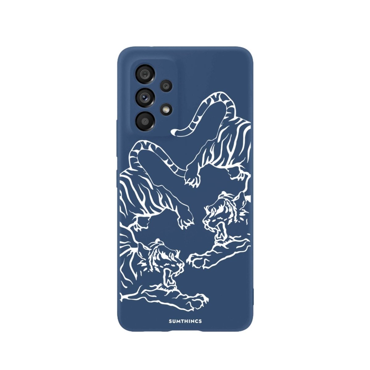 Samsung A06 Tigers Premium Telefon Kılıfı Pasifik Mavi - SUMTHINCS