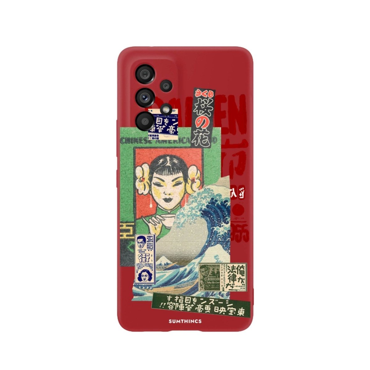 Samsung A06 Vintage Poster Premium Telefon Kılıfı Kırmızı - SUMTHINCS
