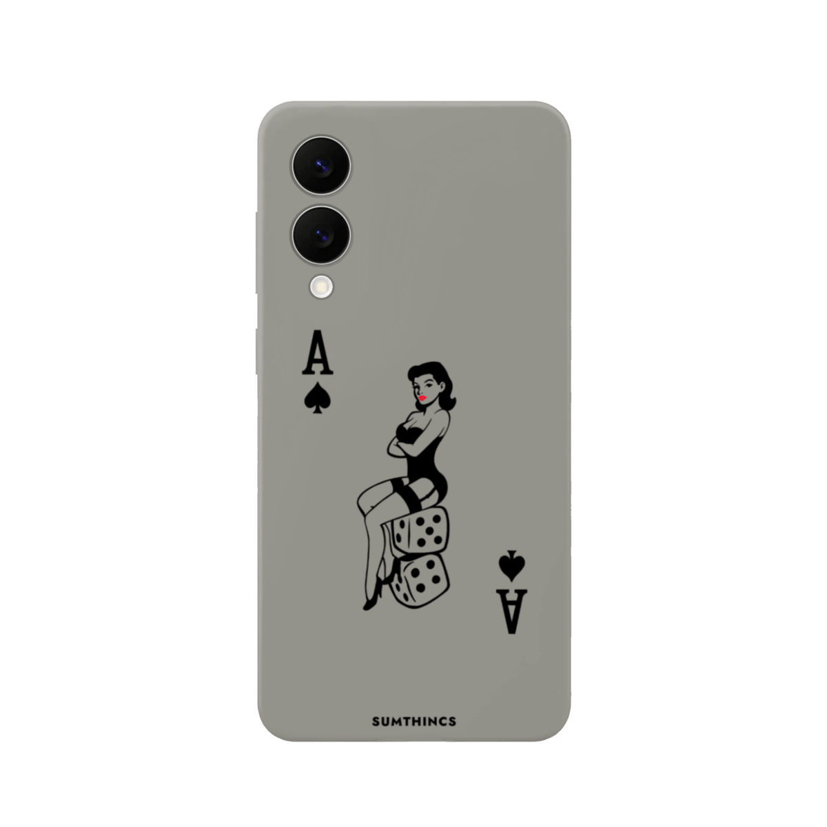 Samsung A07 Ace Queen Premium Telefon Kılıfı Gri - SUMTHINCS