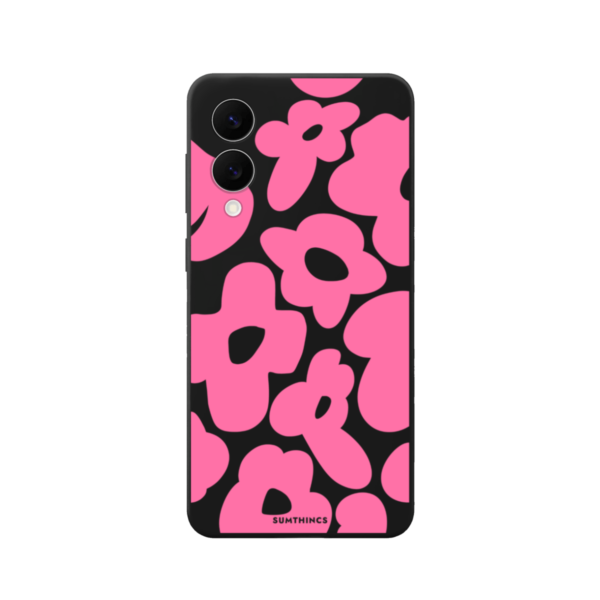 Samsung A07 Daisy Pop Premium Telefon Kılıfı Siyah - SUMTHINCS