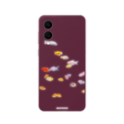 Samsung A07 Neon Fish Premium Telefon Kılıfı Bordo - SUMTHINCS