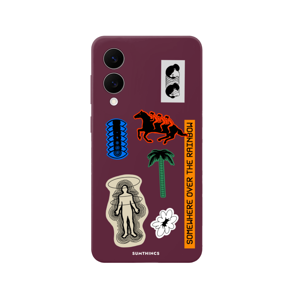 Samsung A07 Somewhere Premium Telefon Kılıfı Bordo - SUMTHINCS