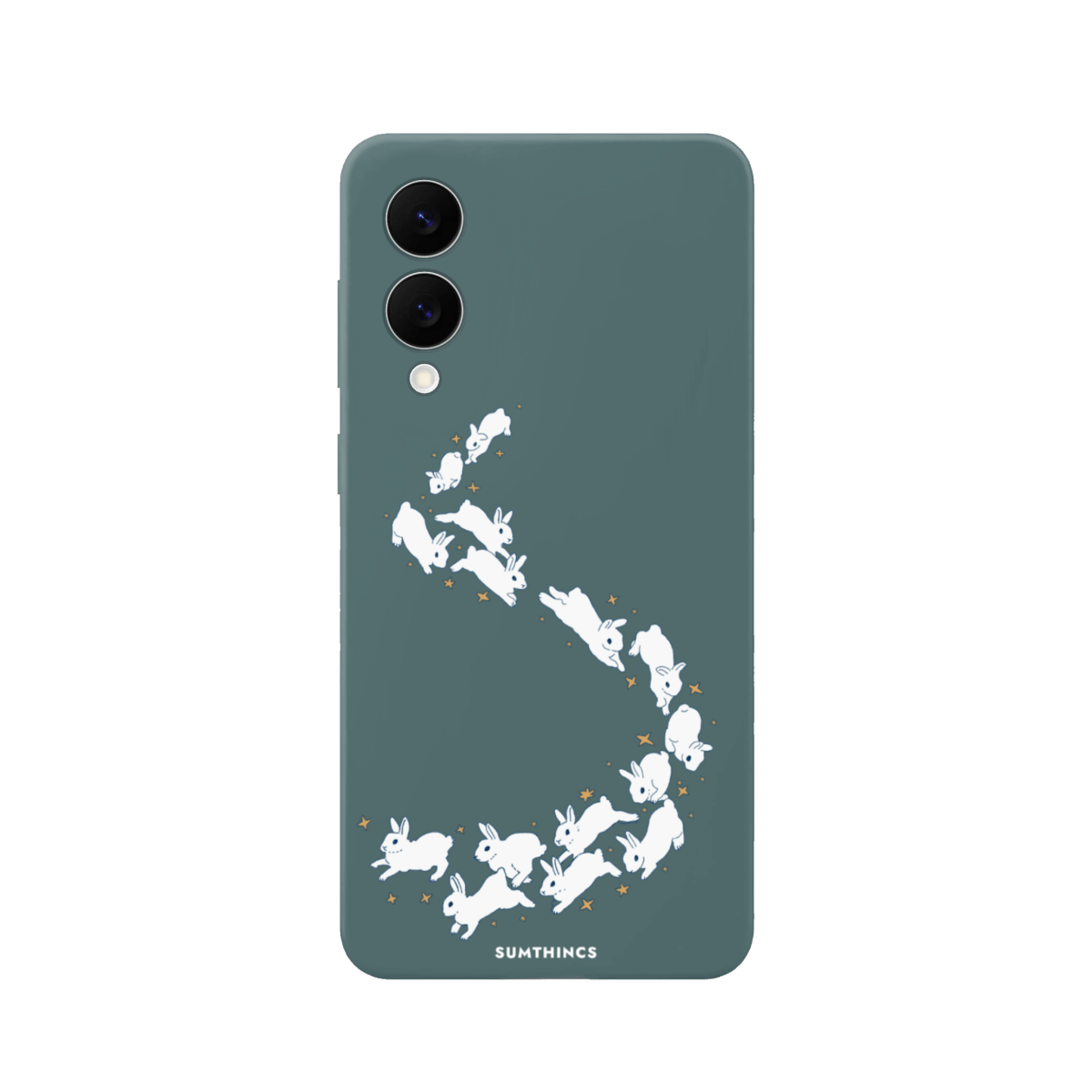 Samsung A07 Starry Bunnies Premium Telefon Kılıfı Kaktüs Yeşili - SUMTHINCS