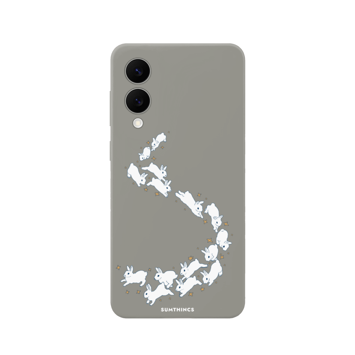 Samsung A07 Starry Bunnies Premium Telefon Kılıfı Gri - SUMTHINCS