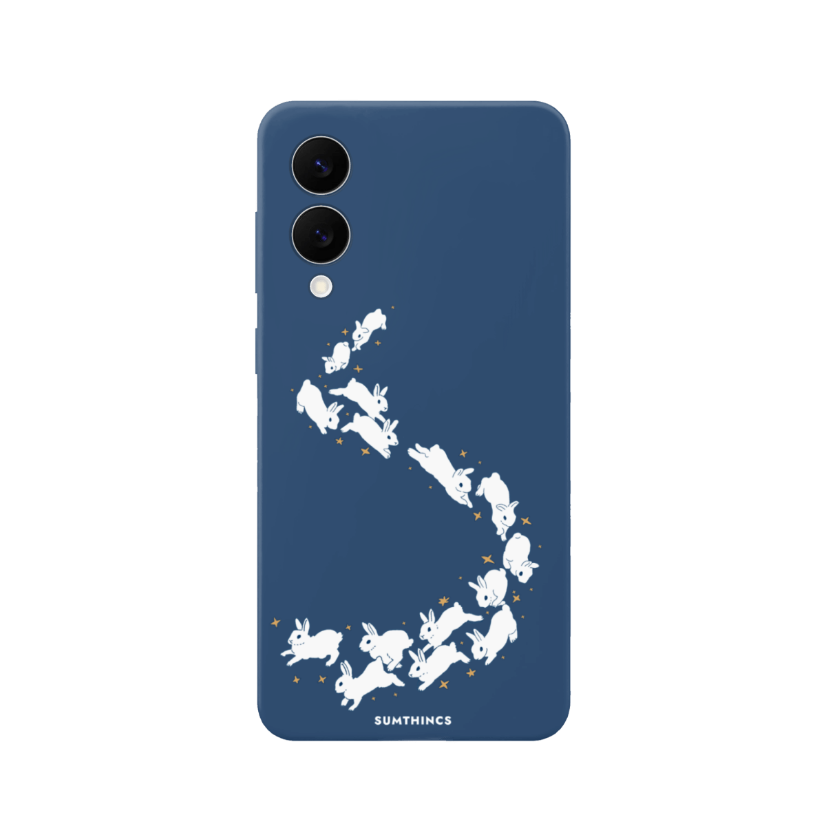 Samsung A07 Starry Bunnies Premium Telefon Kılıfı Pasifik Mavi - SUMTHINCS