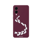 Samsung A07 Starry Bunnies Premium Telefon Kılıfı Bordo - SUMTHINCS
