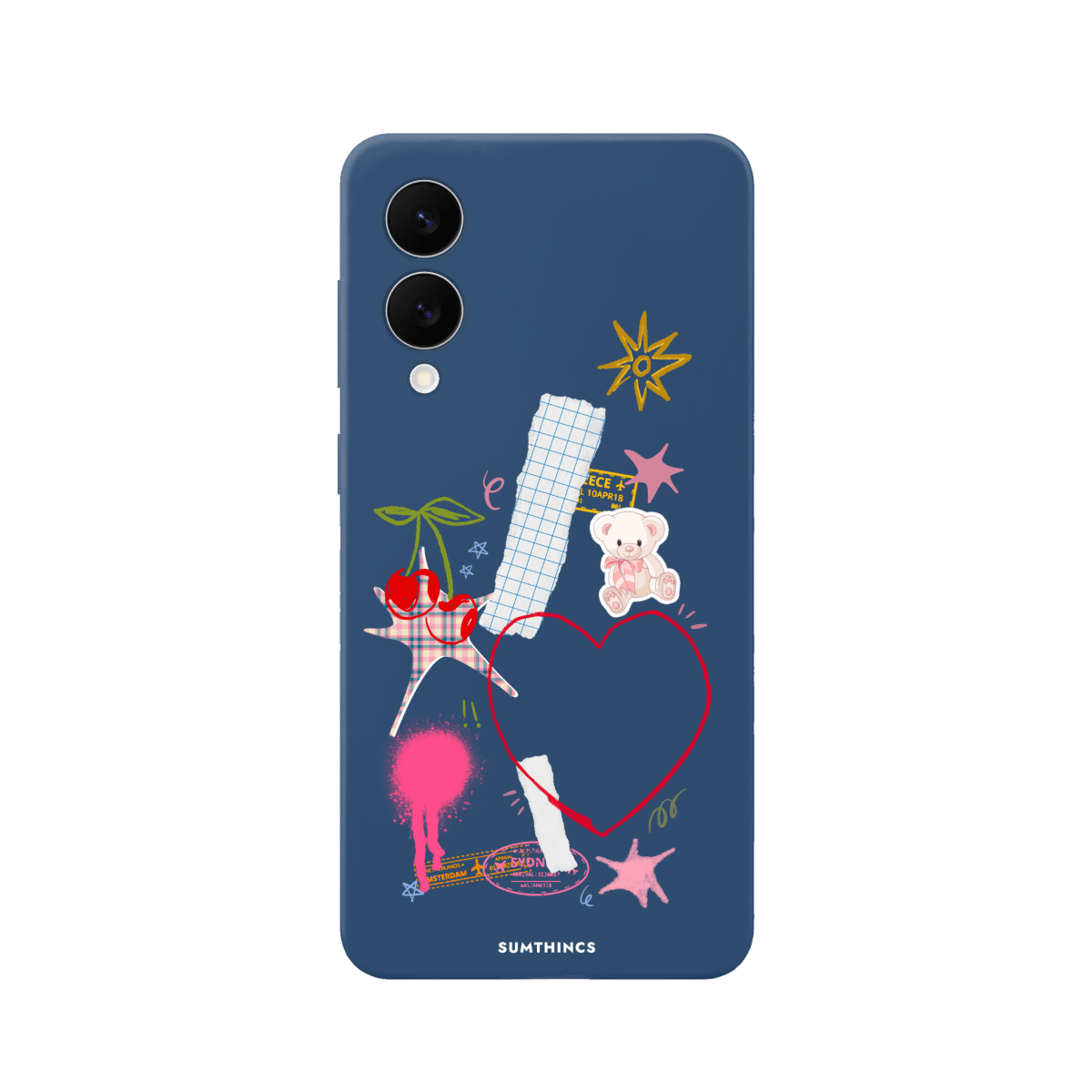 Samsung A07 Sweet Chaos Premium Telefon Kılıfı Pasifik Mavi - SUMTHINCS