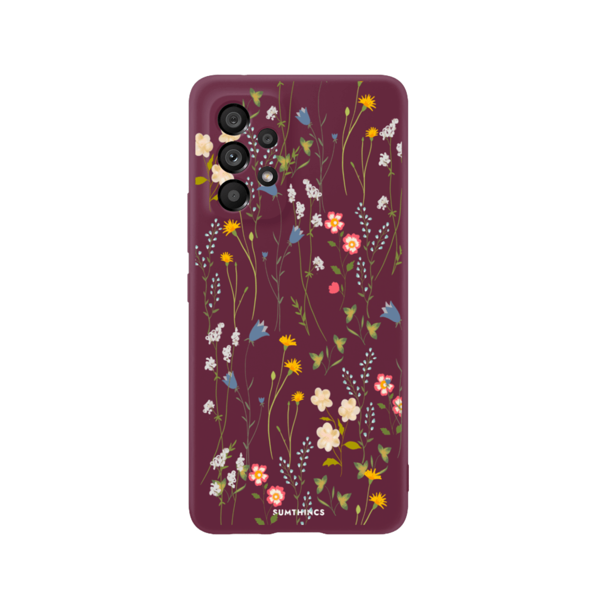 Samsung A13 Eternal Garden Premium Telefon Kılıfı Bordo - SUMTHINCS