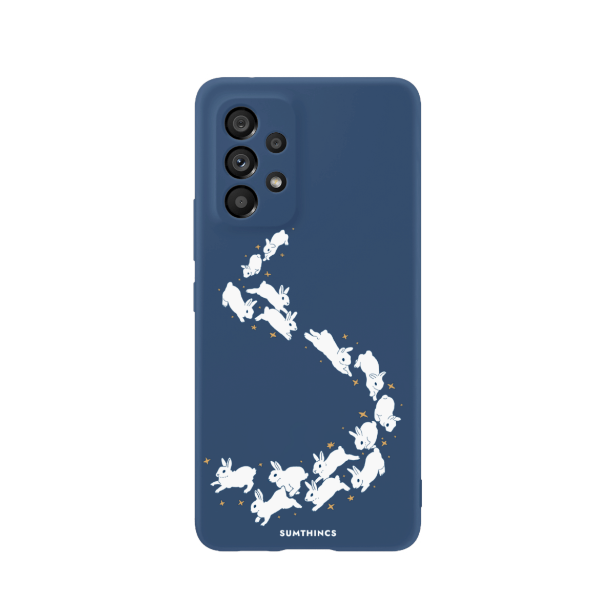 Samsung A13 Starry Bunnies Premium Telefon Kılıfı Pasifik Mavi - SUMTHINCS