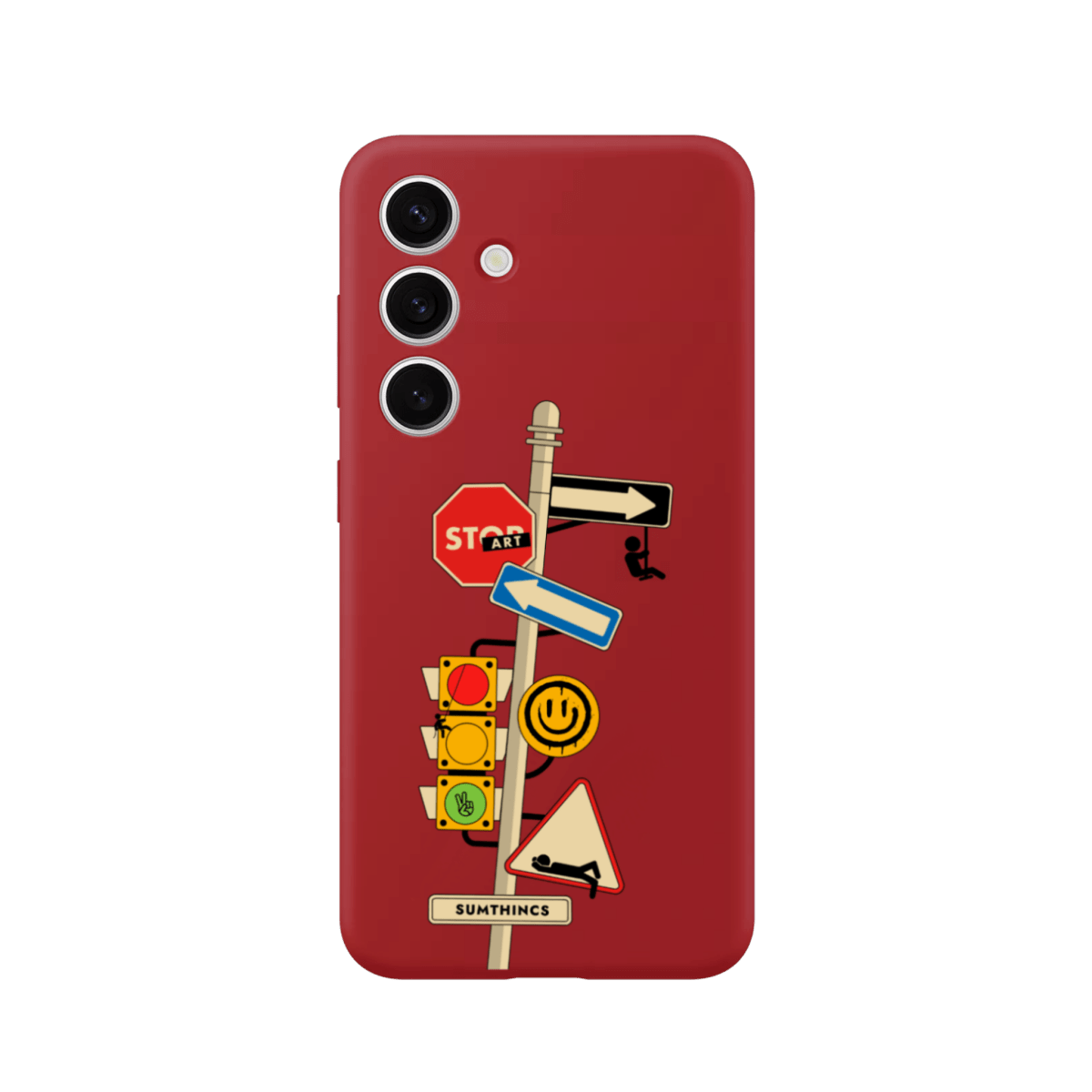Samsung A14 Crossroad Premium Telefon Kılıfı Kırmızı - SUMTHINCS