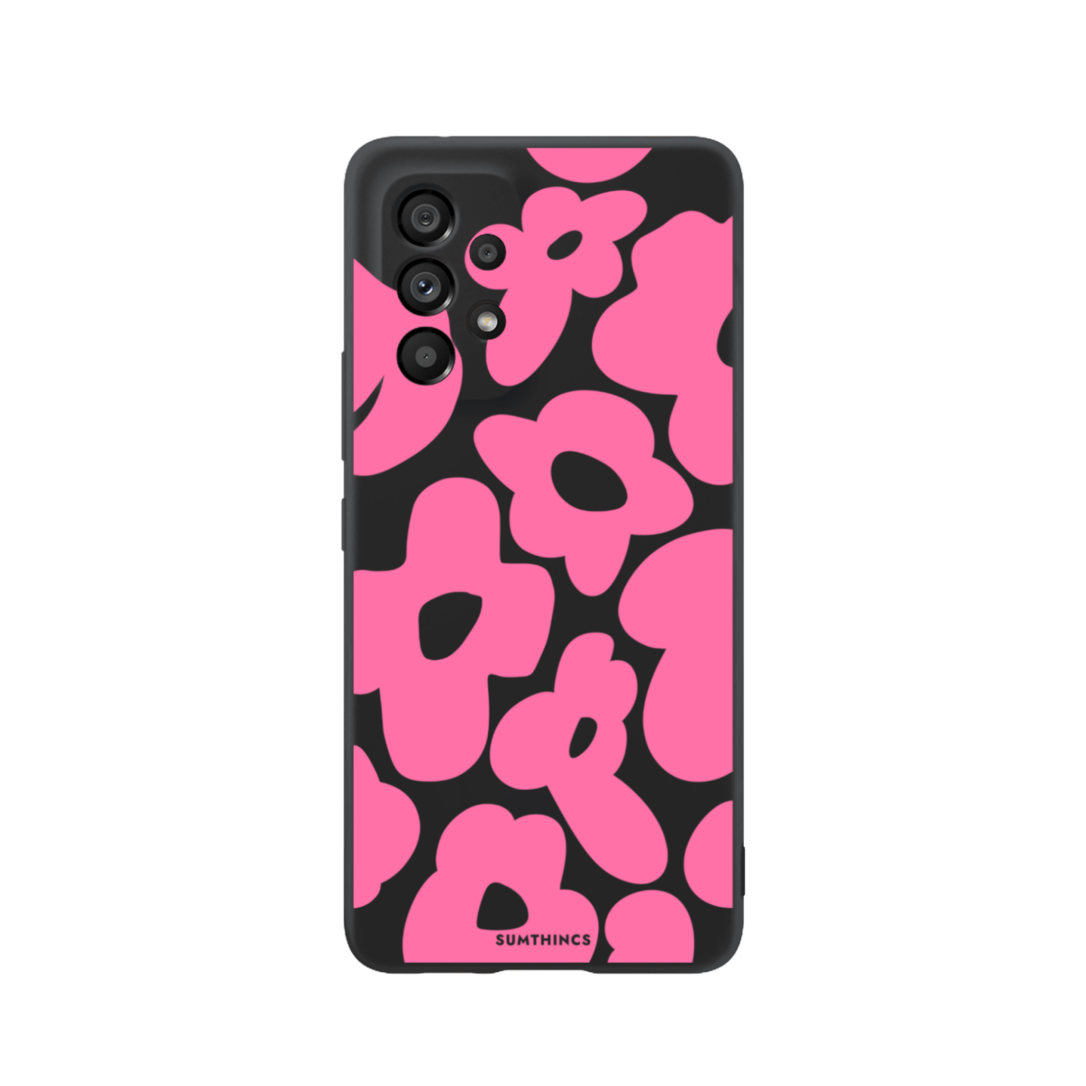 Samsung A14 Daisy Pop Premium Telefon Kılıfı Siyah - SUMTHINCS