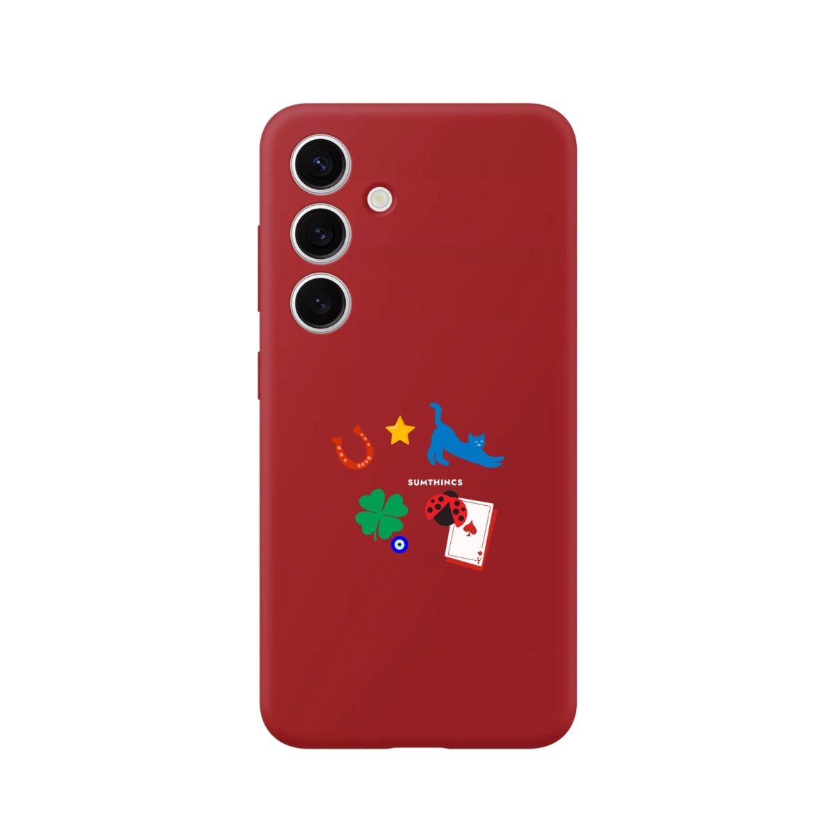 Samsung A14 Fortune Premium Telefon Kılıfı Kırmızı - SUMTHINCS