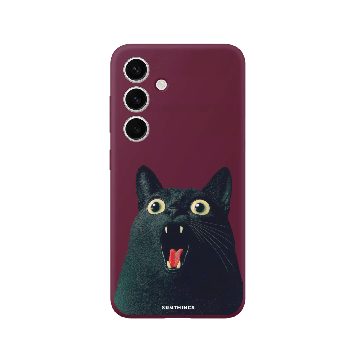 Samsung A14 Meoww Premium Telefon Kılıfı Bordo - SUMTHINCS
