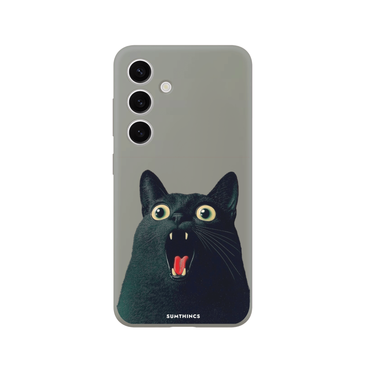 Samsung A14 Meoww Premium Telefon Kılıfı Gri - SUMTHINCS