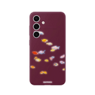 Samsung A14 Neon Fish Premium Telefon Kılıfı Bordo - SUMTHINCS