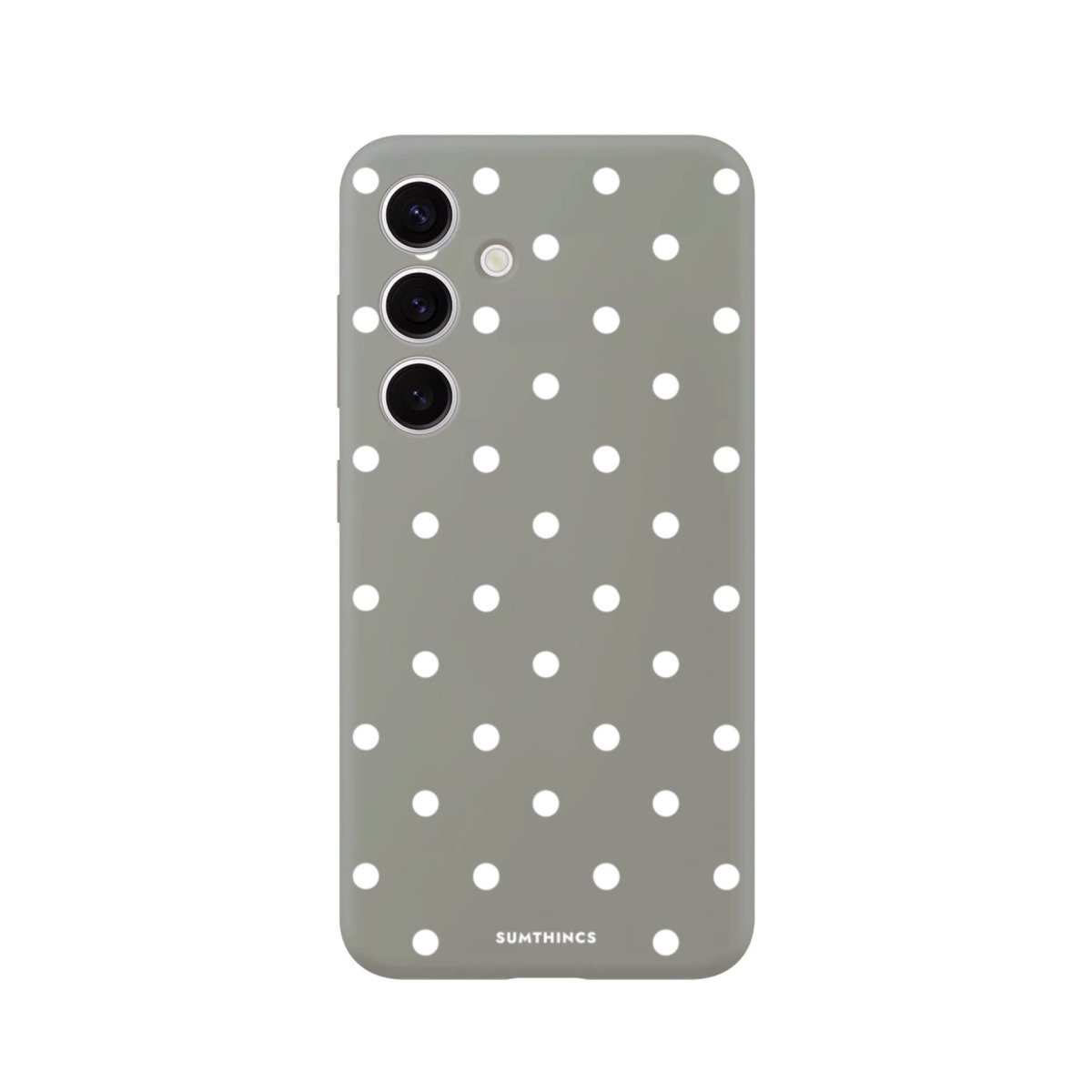 Samsung A14 Polka Dot Premium Telefon Kılıfı Gri - SUMTHINCS
