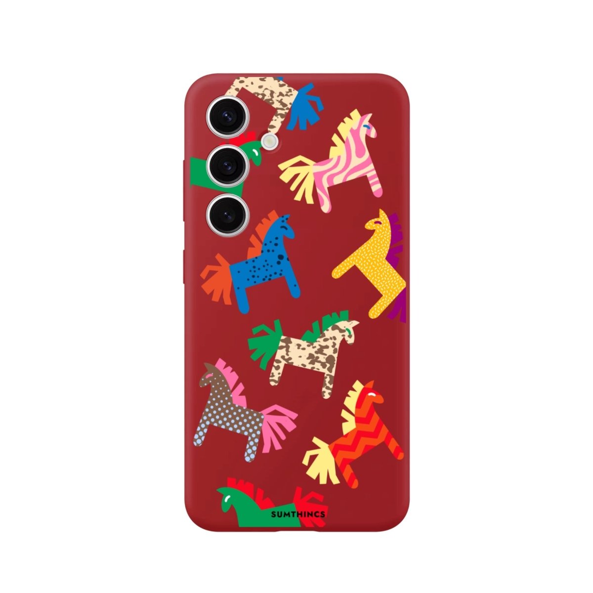 Samsung A14 Ponies Premium Telefon Kılıfı Kırmızı - SUMTHINCS