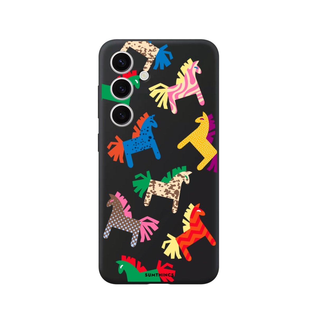 Samsung A14 Ponies Premium Telefon Kılıfı Siyah - SUMTHINCS