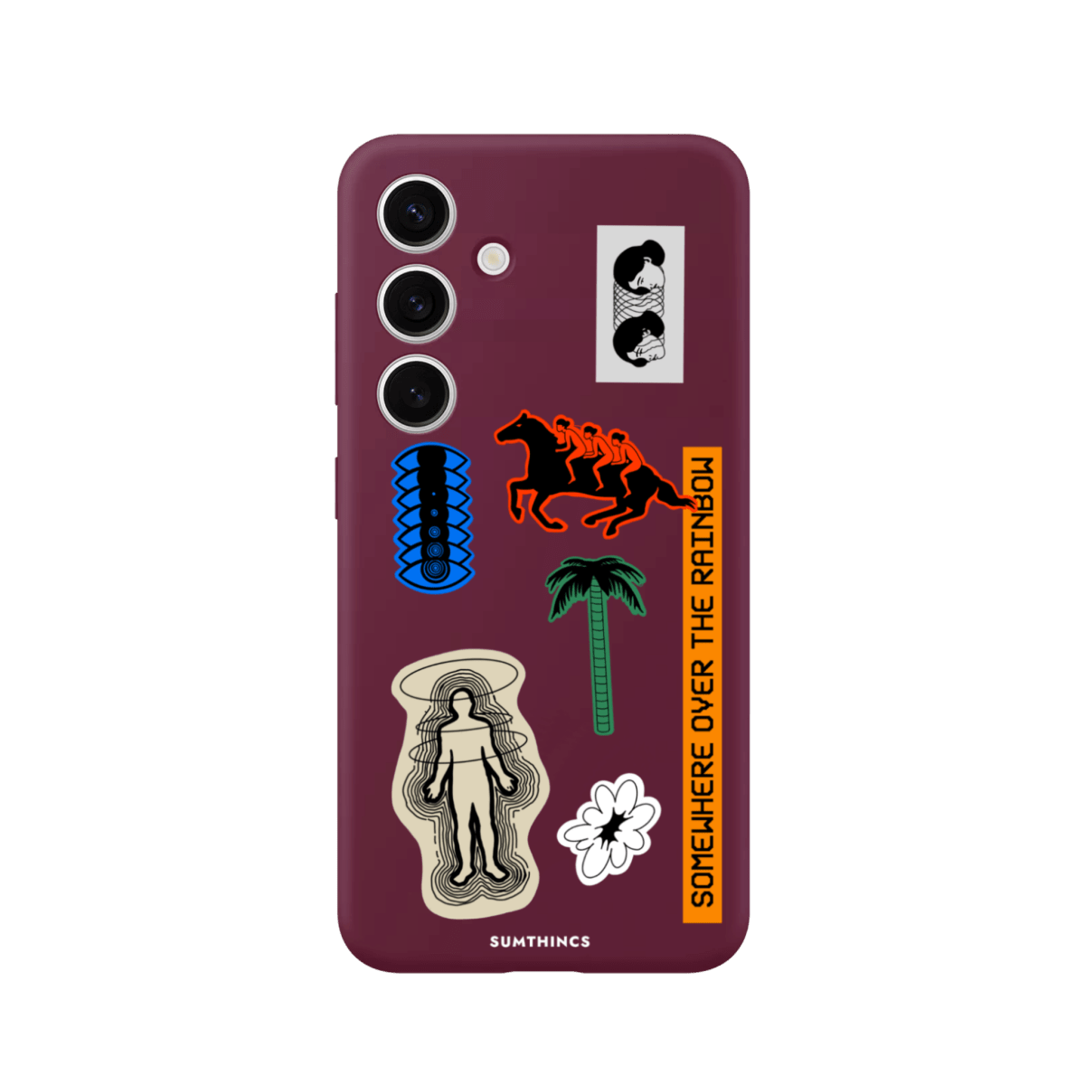 Samsung A14 Somewhere Premium Telefon Kılıfı Bordo - SUMTHINCS