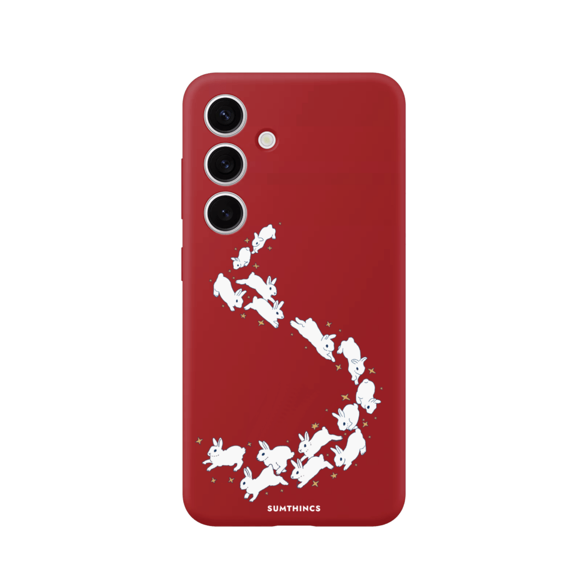 Samsung A14 Starry Bunnies Premium Telefon Kılıfı Kırmızı - SUMTHINCS