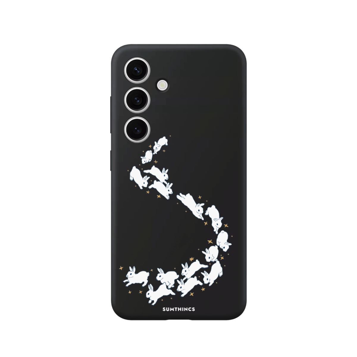 Samsung A14 Starry Bunnies Premium Telefon Kılıfı Siyah - SUMTHINCS