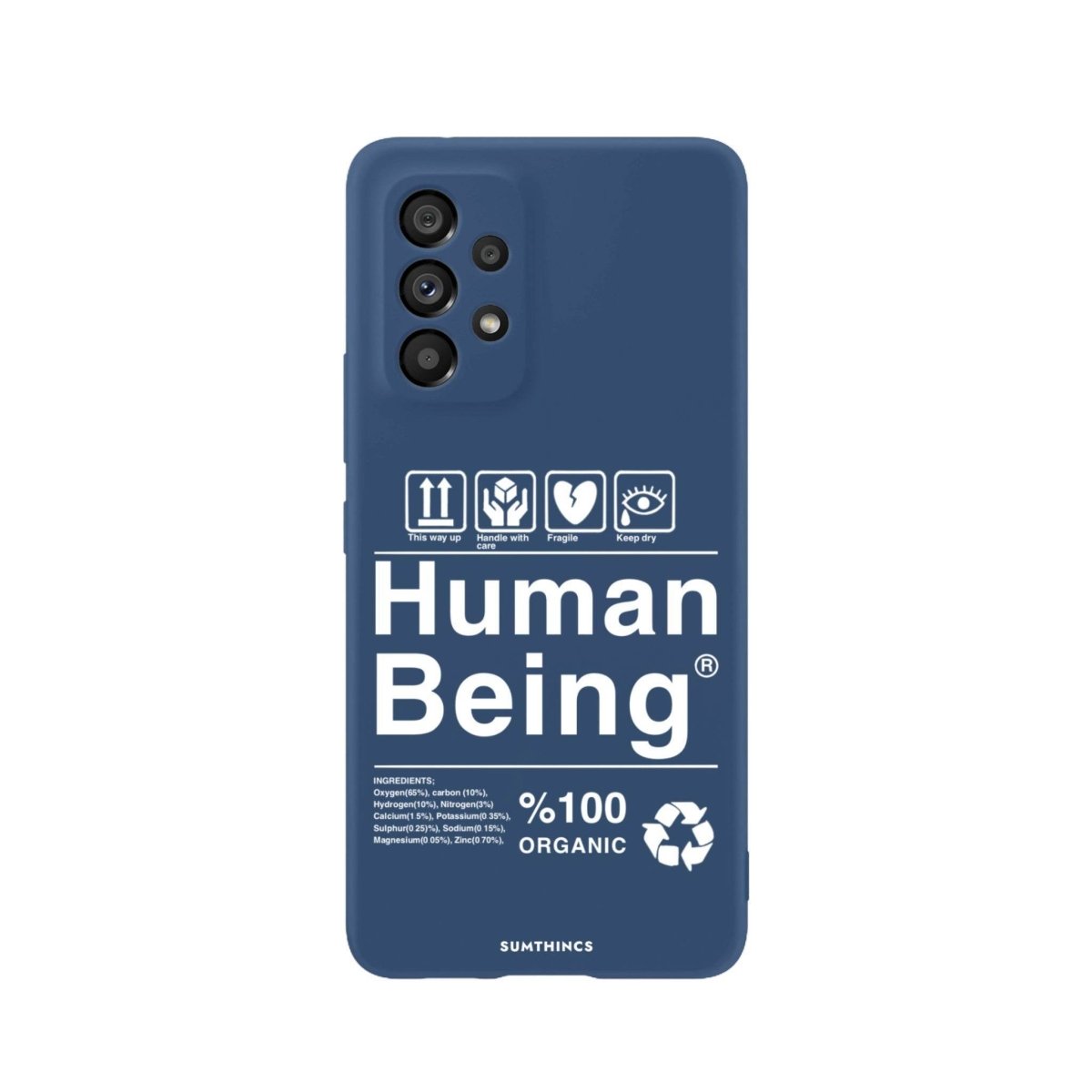 Samsung A22 Human Being Premium Telefon Kılıfı Pasifik Mavi - SUMTHINCS