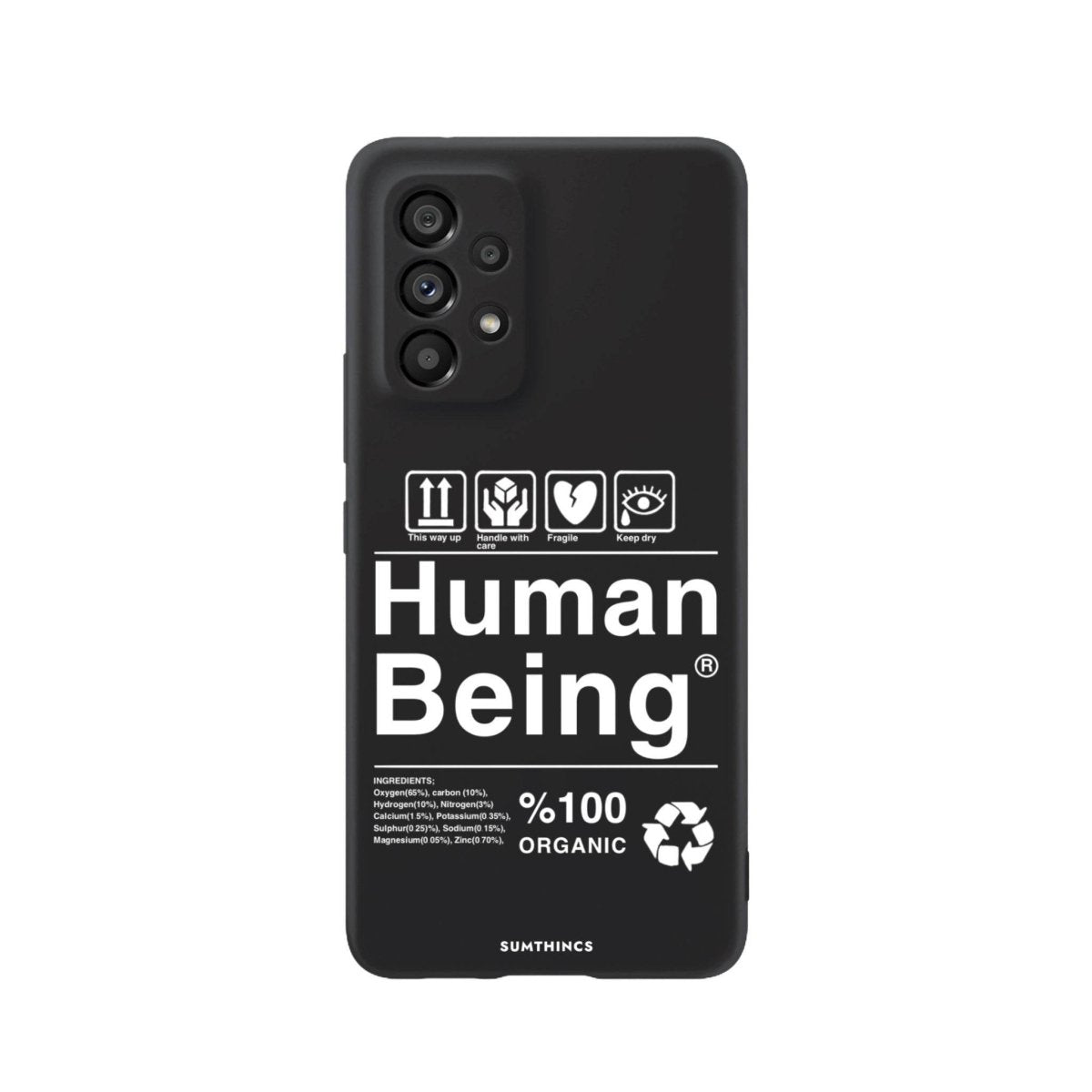 Samsung A22 Human Being Premium Telefon Kılıfı Siyah - SUMTHINCS