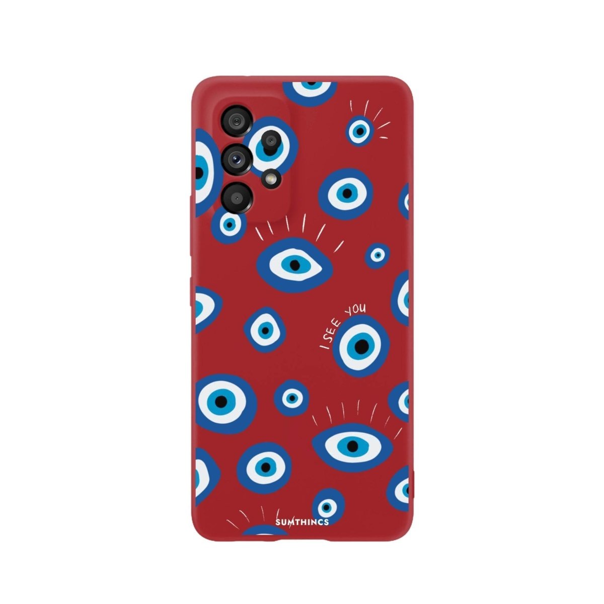 Samsung A23 I See You Premium Telefon Kılıfı Kırmızı - SUMTHINCS