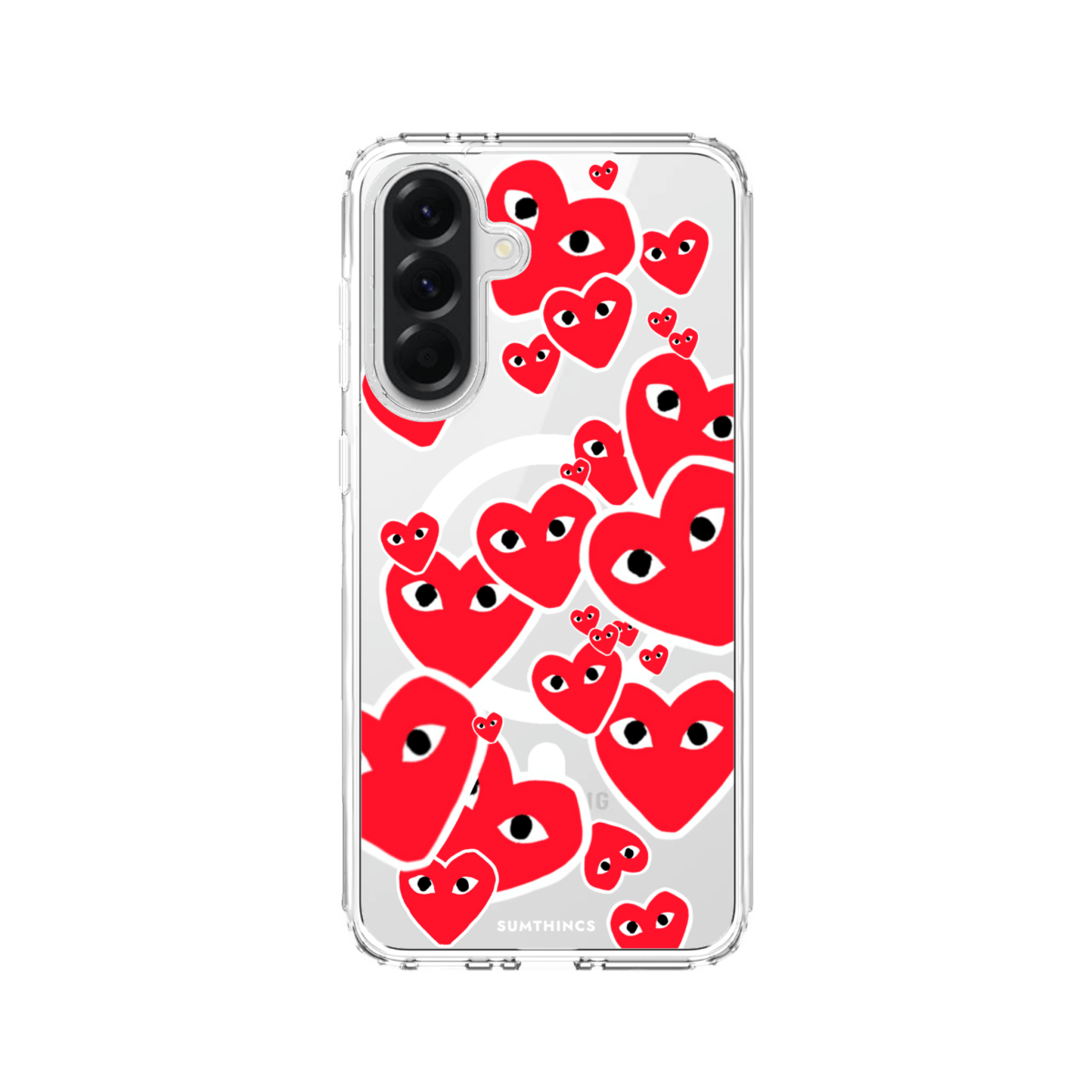 Samsung A36 Hearts Clear Magsafe Şeffaf Telefon Kılıfı - SUMTHINCS