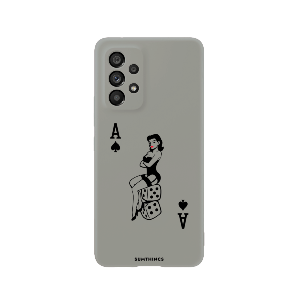 Samsung A73 Ace Queen Premium Telefon Kılıfı Gri - SUMTHINCS
