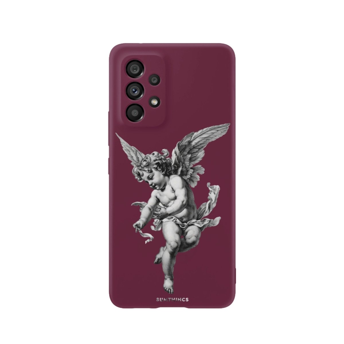 Samsung A73 Angel Premium Telefon Kılıfı Bordo - SUMTHINCS