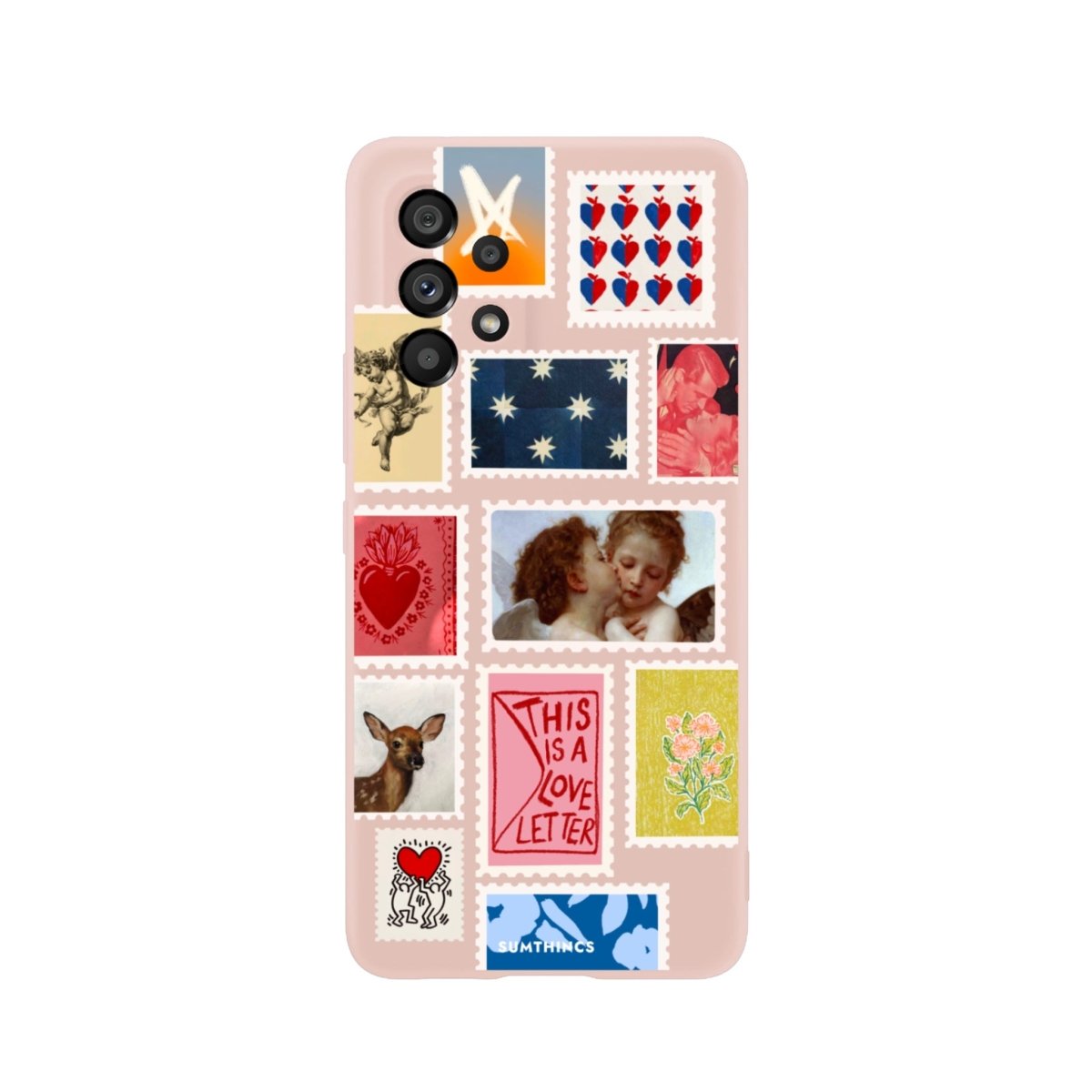 Samsung A73 Love Letter Premium Telefon Kılıfı Bej - SUMTHINCS