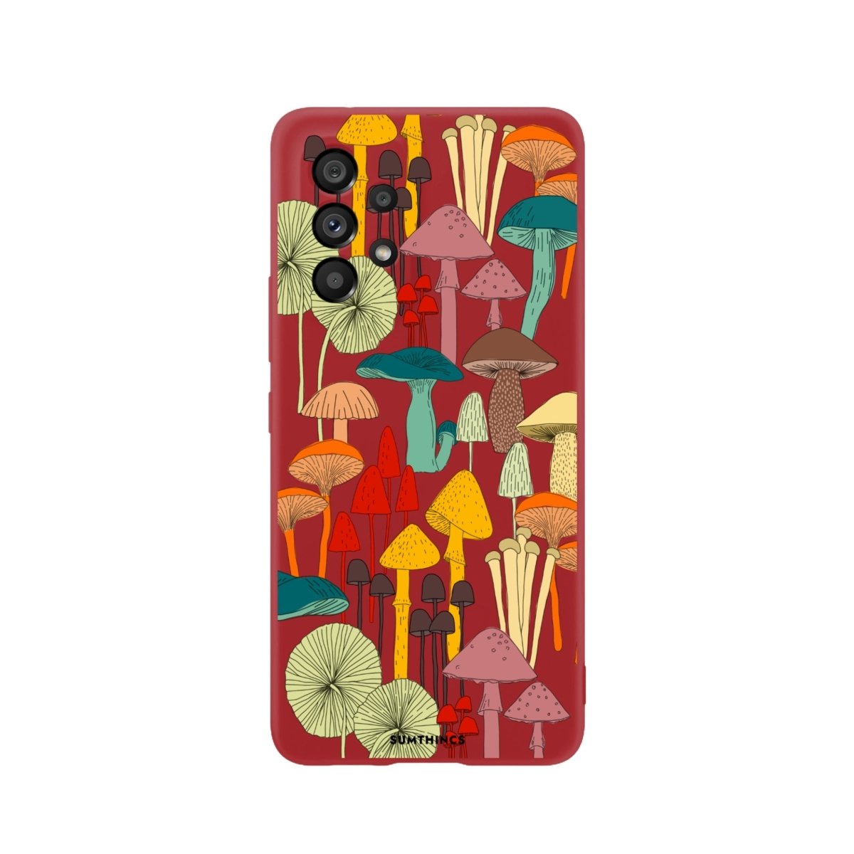 Samsung A73 Mushrooms Premium Telefon Kılıfı Kırmızı - SUMTHINCS