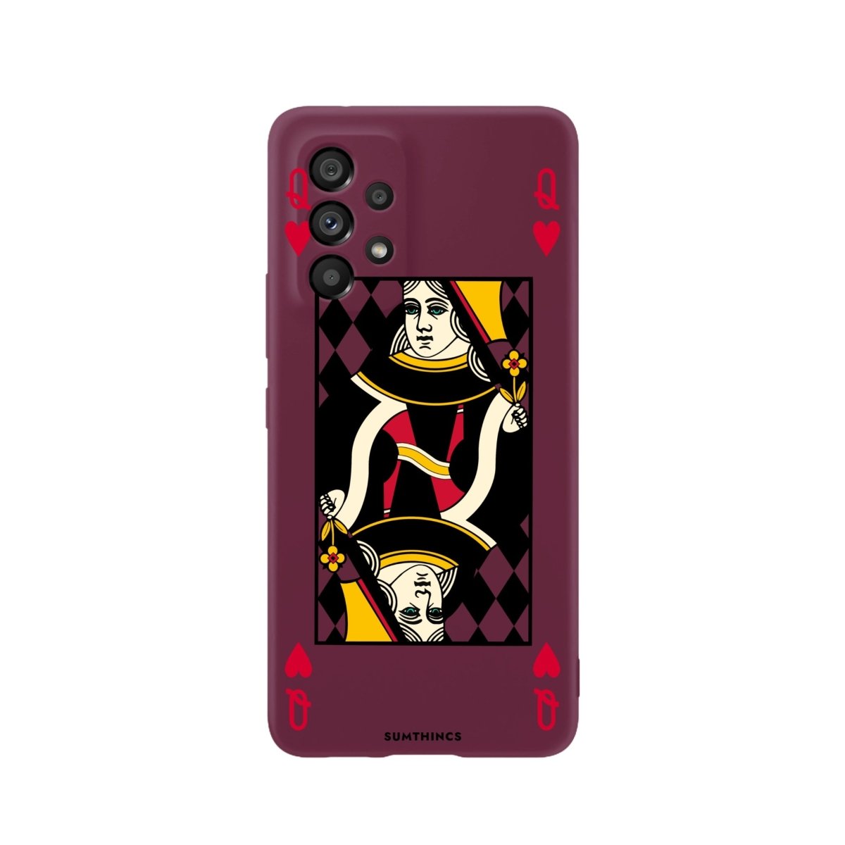 Samsung A73 Queen Premium Telefon Kılıfı Bordo - SUMTHINCS