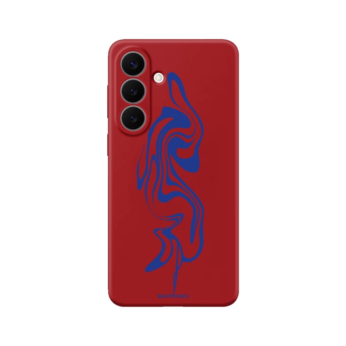 Samsung Abstract Ink Premium Telefon Kılıfı Kırmızı - Sumthincs